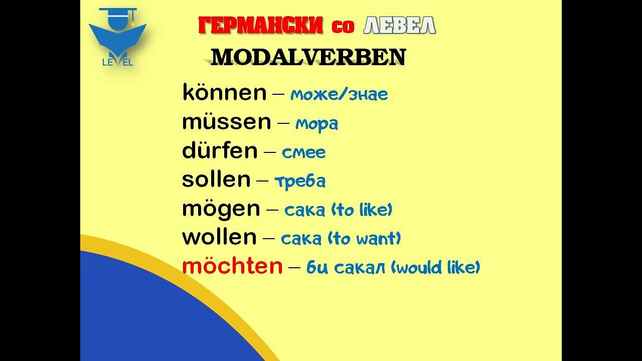 Schritte MODALNI glagoli  - (können,müssen,dürfen,sollen,mögen,wollen, möchten) - Lekcija 17