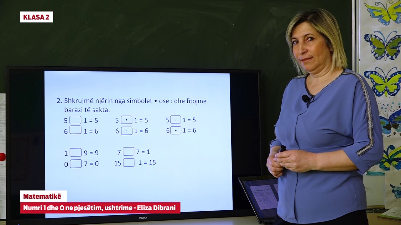 2221 Klasa 2 Matematikë - Numri 1 dhe 0 në pjesëtim - ushtrime