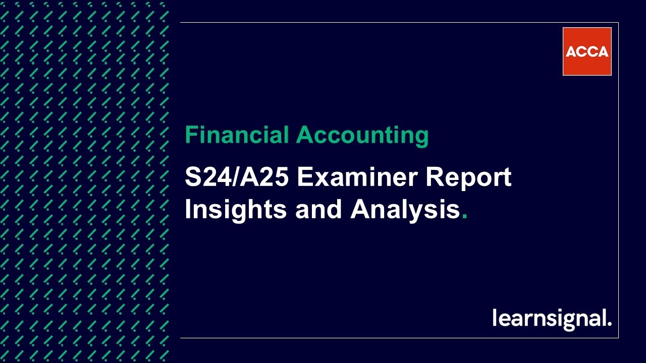 ACCA FA Examiner’s Report — Common Financial Accounting Mistakes
