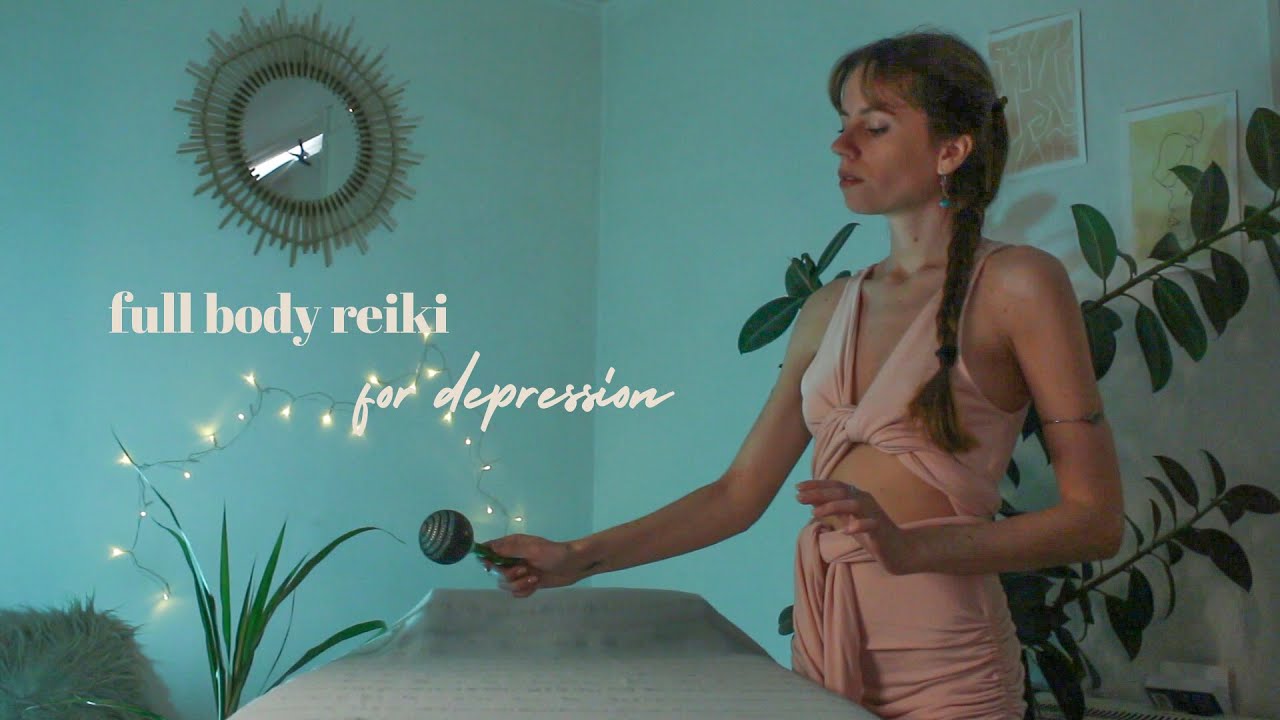 ASMR REIKI full body scan for depression | re-balancing your energy | hand movements, soft spoken