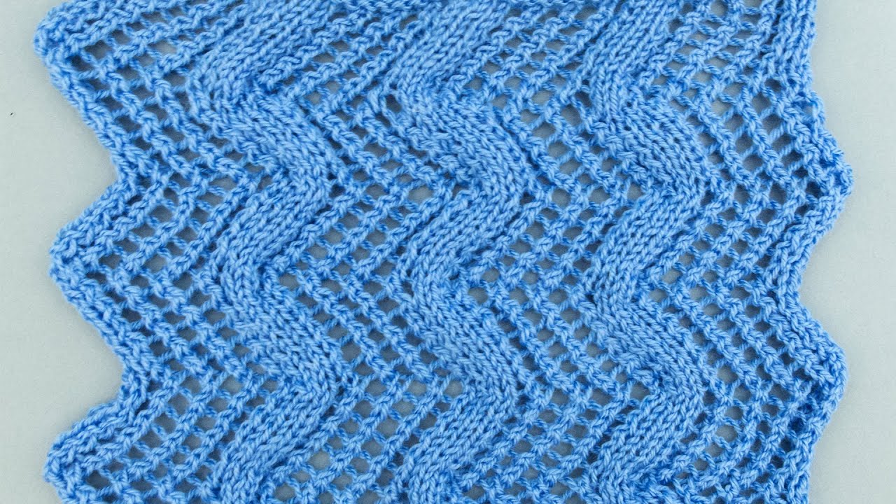 Zigzag con inserti a maglia rasata