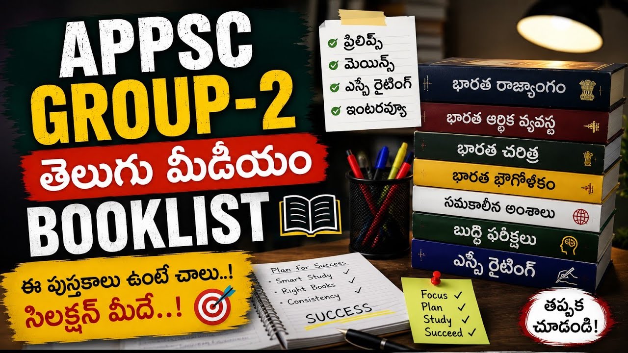 Must-Read Books to Crack APPSC Group-2 | Telugu Medium Book List #APPSC