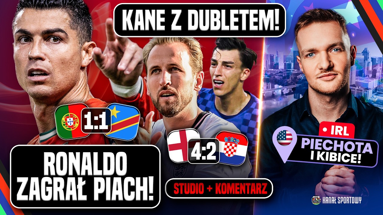MUNDIAL NA ŻYWO: ANGLIA - CHORWACJA! WPADKA PORTUGALII! KOMENTARZ, ANALIZA+ IRL: PIECHOTA Z USA