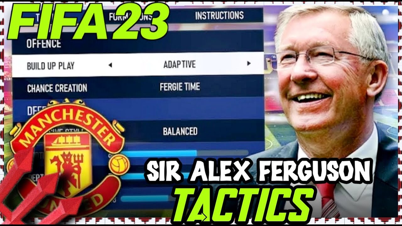 Sir Alex Ferguson's 4-4-2. Man United Tactics. FIFA 23 custom Tactics
