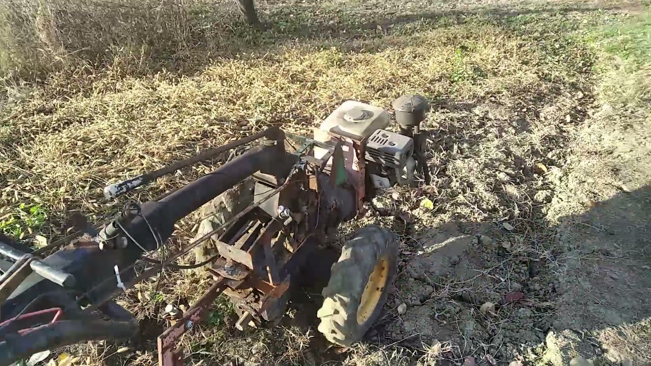 Motocultor in actiune