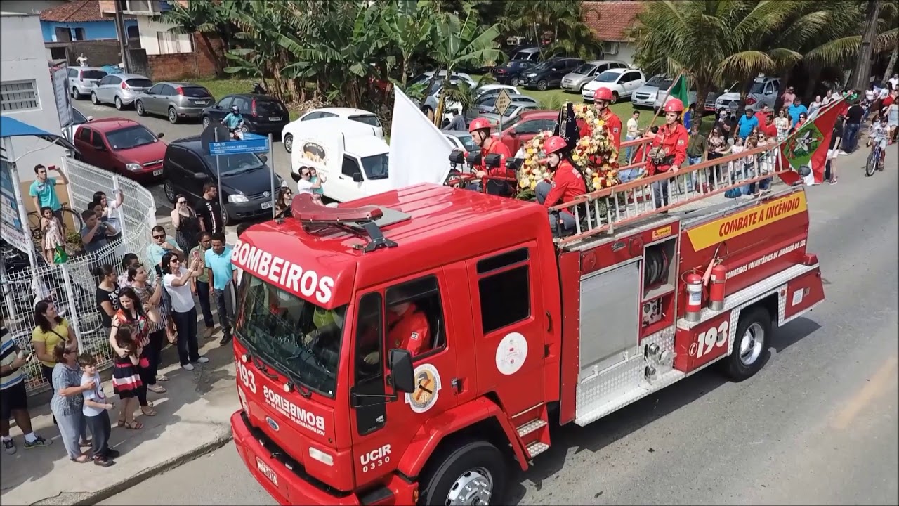 Chegada Carreata 300 Anos de Nossa Senhora Aparecida Ilha da Figueira Jaraguá do Sul (Imagens DRONE)