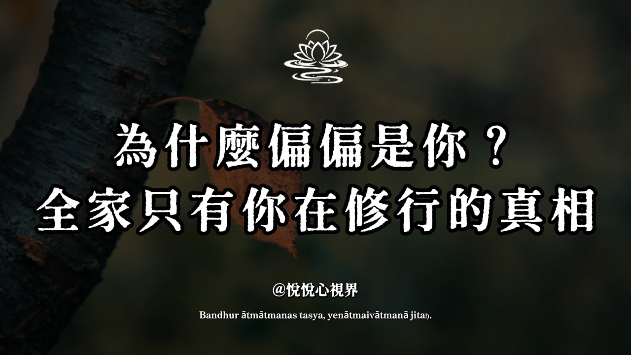 為什麼偏偏是你？全家只有你在修行的真相#修行 #覺醒 #原生家庭 #內在力量 #悅悅心視界