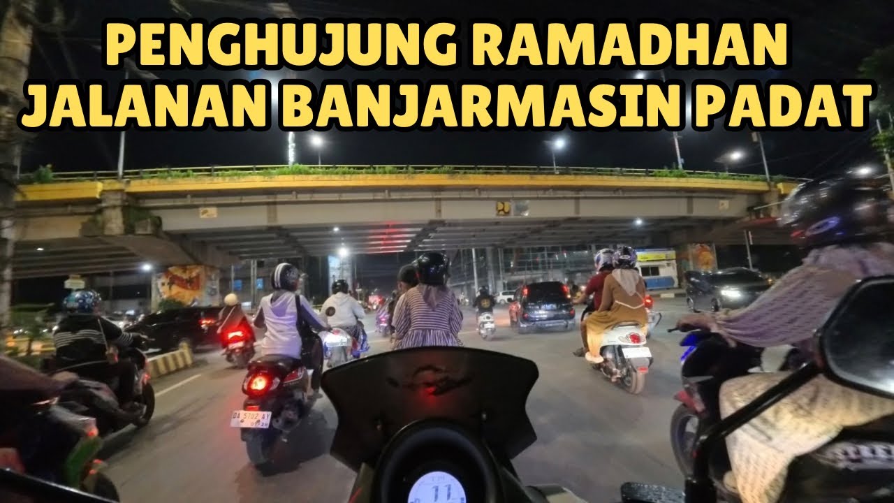 Suasana Jalanan Banjarmasin di Malam Minggu Terakhir Bulan Ramadhan 2026
