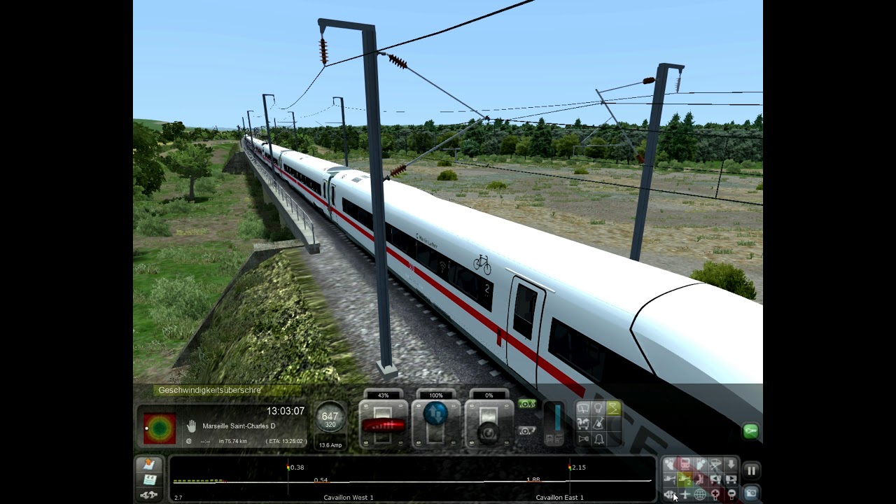 ICE 4  nach Marseille  Saint-Charles &uuml;ber 720 km/h Train Simulator 2018