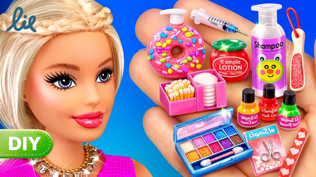 18 DIY Barbie Makeover Ideas ~ Lip Enhancement, Hair Coloring, and Manicure | Barbie | DIY Project