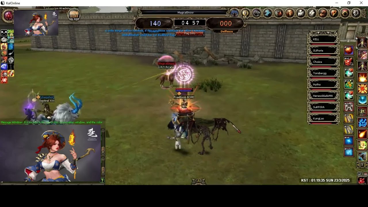 KalOnline - Defender Castle Siege ( First time MA new skills balance!)