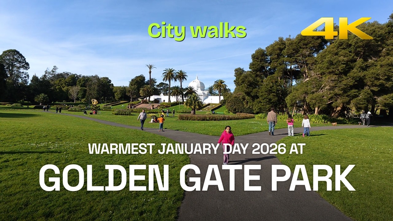 Warmest January Day 2026 at Golden Gate Park | 4K HDR City walk