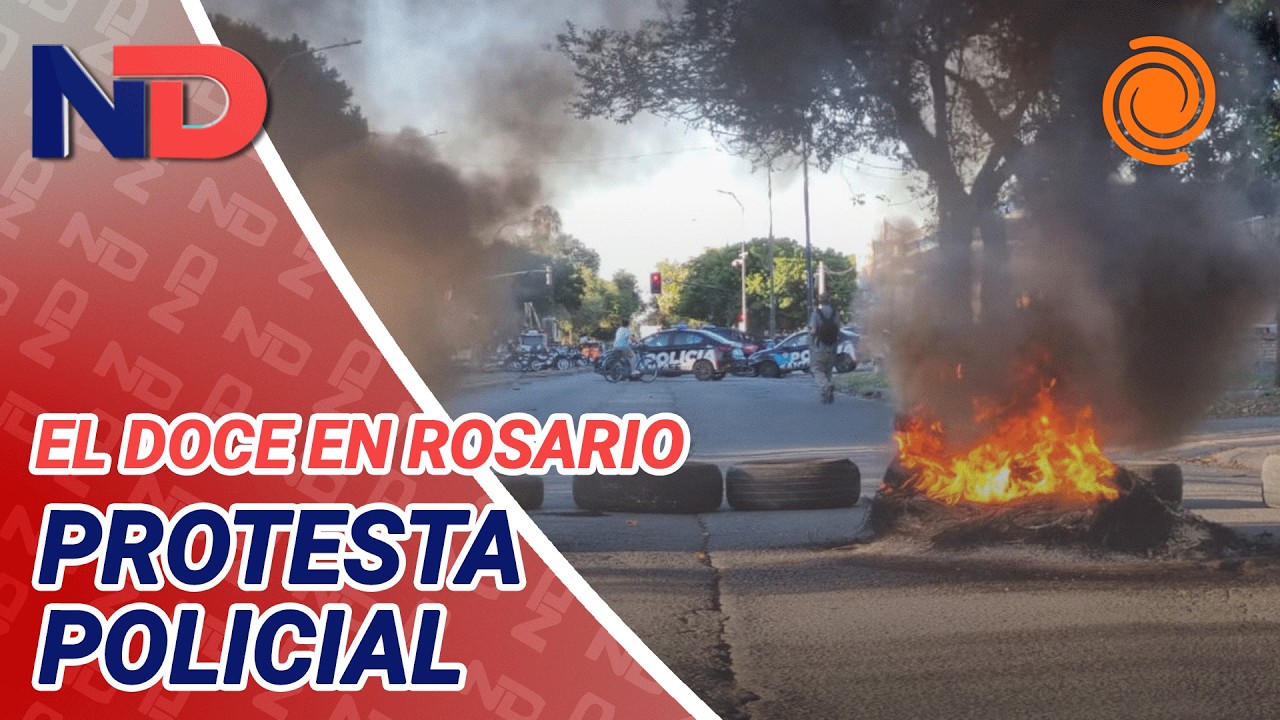 Escupieron al jefe de la Policía de Santa Fe en plena protesta en Rosario