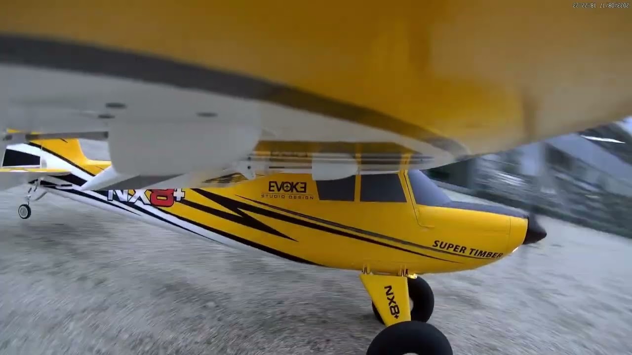 E-Flite Super Timber 1.7m Grabado con Mobius ActionCam 1S Lens A2 Camera 1440p