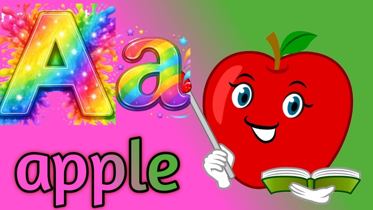 Phonics song 2 with TWO words in 3D -A for airplane -ABC alphabet song with sound