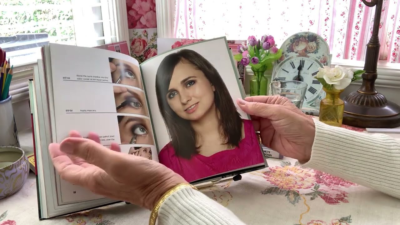 ASMR Makeup + cosmetics book review.  Page turning, soft spoken reading and comments. 💗💄💋👩&zwj;🦰