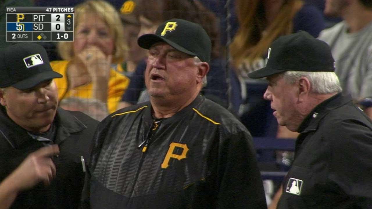 PIT@SD: McCutchen scores after two balk reversals