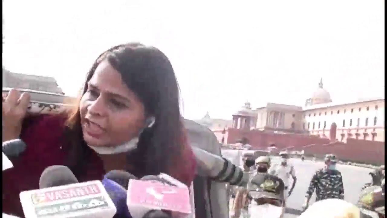 Hathras Gang rape: Congress leaders and workers protests near Parliament at Vijay Chowk