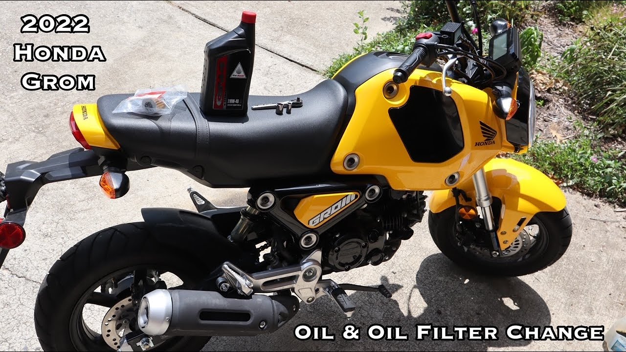 Замена масла Honda Grom 2022 (масло и масляный фильтр)