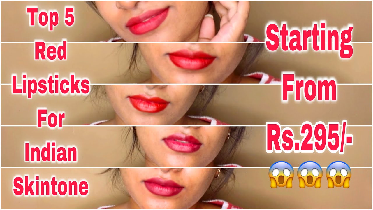 Top 5 Red Lipsticks for Indian skintone | Affordable Long lasting Red Lipsticks தமிழில்