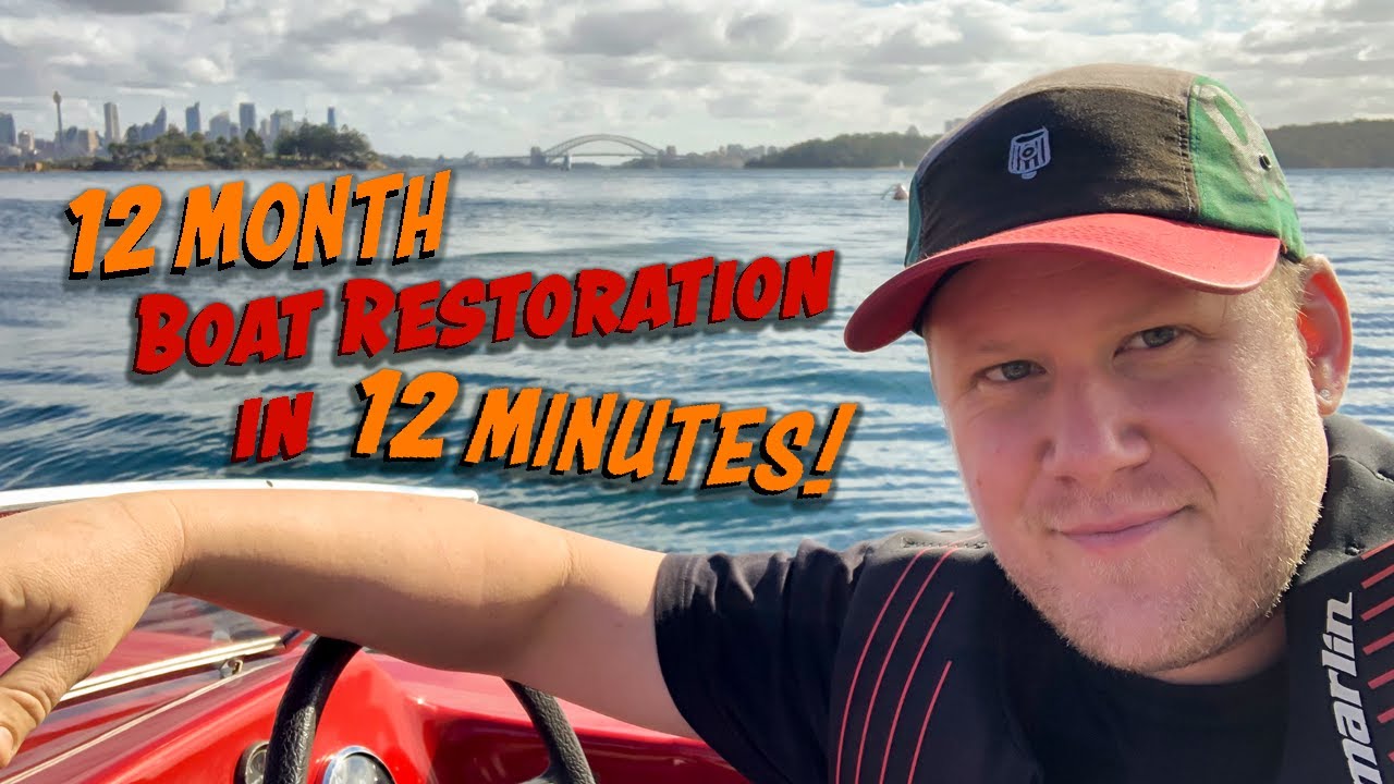 12 MONTH Glastron BOAT Restoration in 12 MINUTES | Replace Transom Stringers Floor Paint DIY