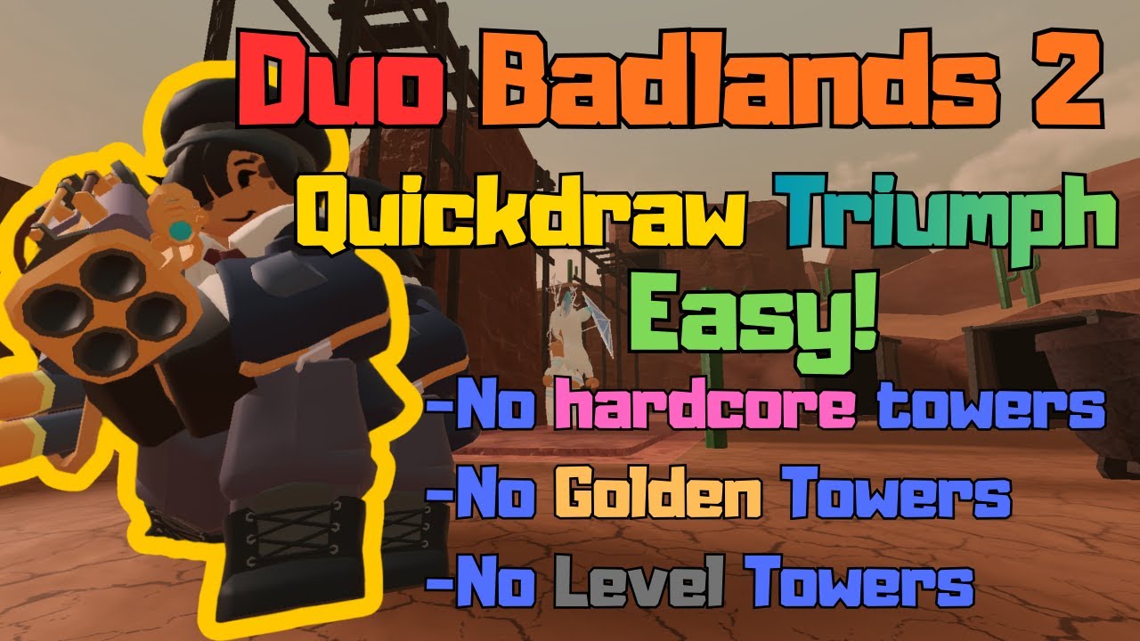 Super Easy Duo Quickdraw with NO SPECIAL TOWERS! | TDS | Roblox Tower Defense Simulator