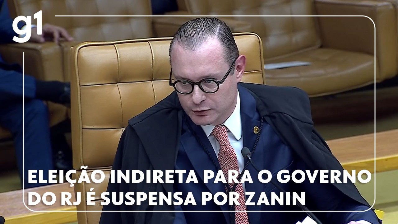 Elei&ccedil;&atilde;o indireta para o governo do RJ &eacute; suspensa pelo ministro Cristiano Zanin, do STF