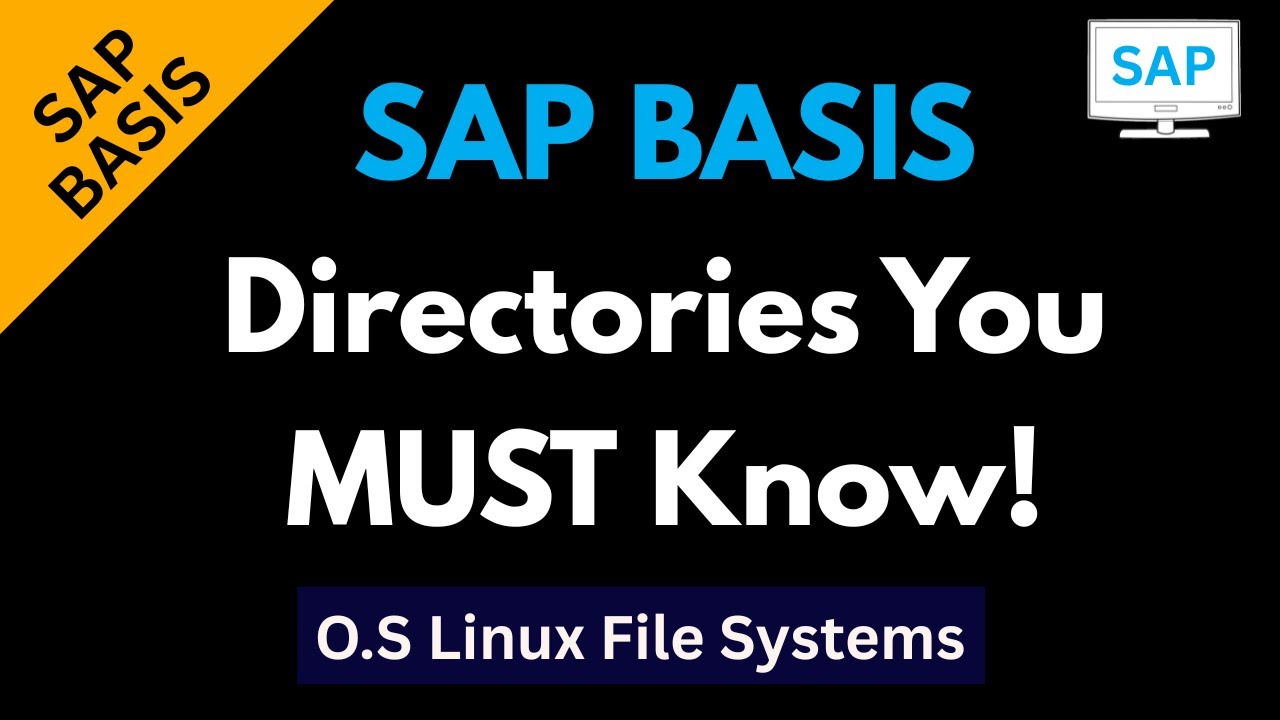 Must-Know Linux Directories for SAP Admins |Important SAP BASIS Linux Directories List|File Systems