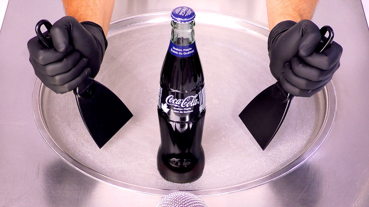 Эпические роллы с квебекским мороженым Coca-Cola! Удовлетворяющее ASMR фуд-арт (ASMR)