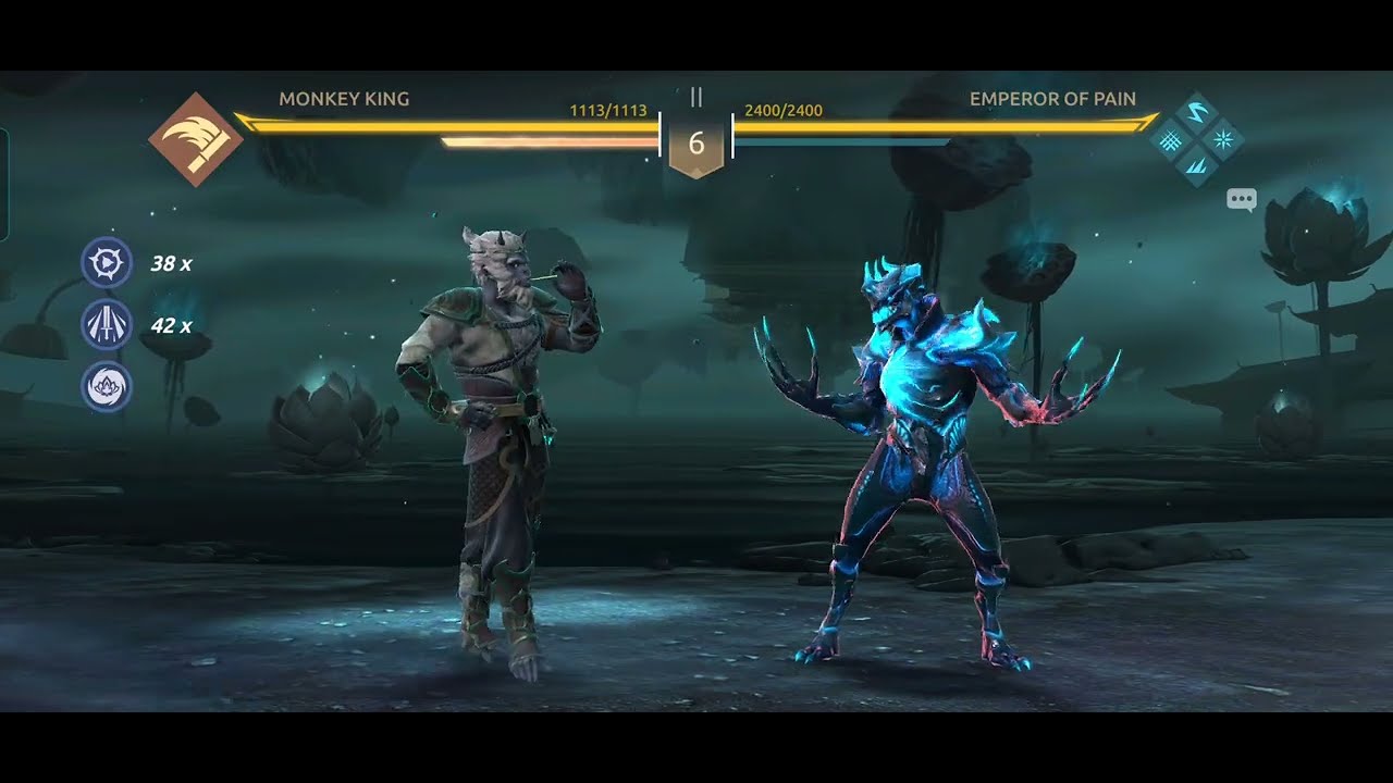 MONKEY KING VS CATHARSIS EMPEROR BOSS - SHADOW FIGHT 4: ARENA