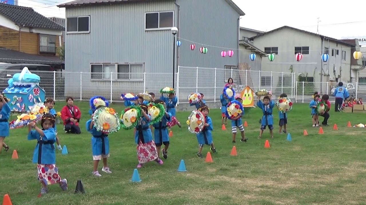 とっとりまなびや園-夏祭り【花笠】4歳児(うさぎ・ひつじ組)