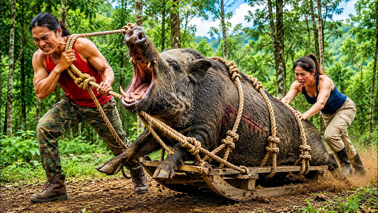 101 Days Alone in the Wild &ndash; Wild Boar Encounters & Forest Survival 🐗 | Full Video