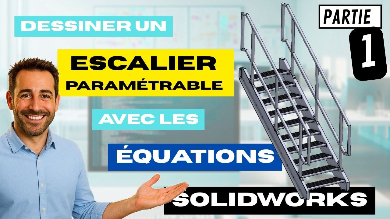 DESSINER UN ESCALIER PARAMÉTRABLE AVEC LES ÉQUATIONS SOLIDWORKS