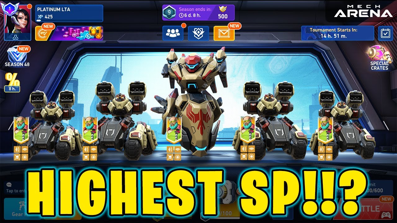 Let's Try To Get The HIGHEST SQUAD POWER!! | Mech Arena | Test Server