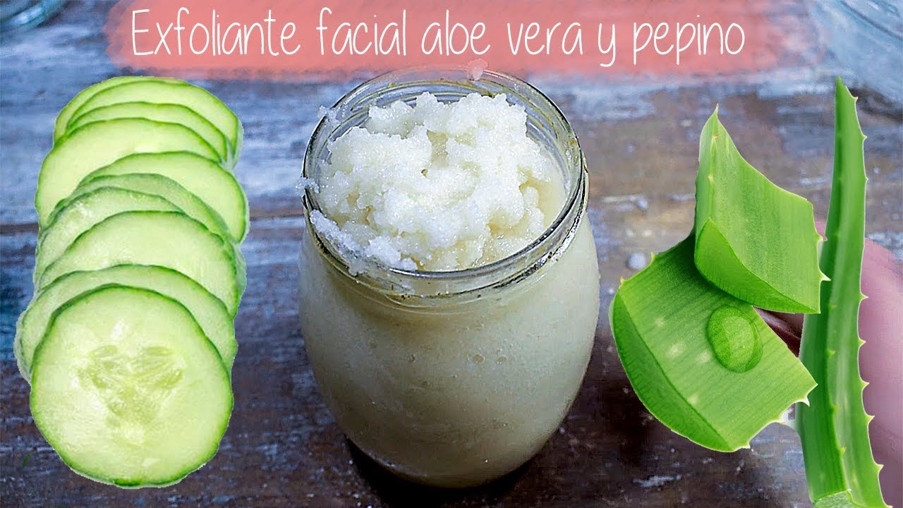 Exfoliante facial aloe vera y pepino con sal marina