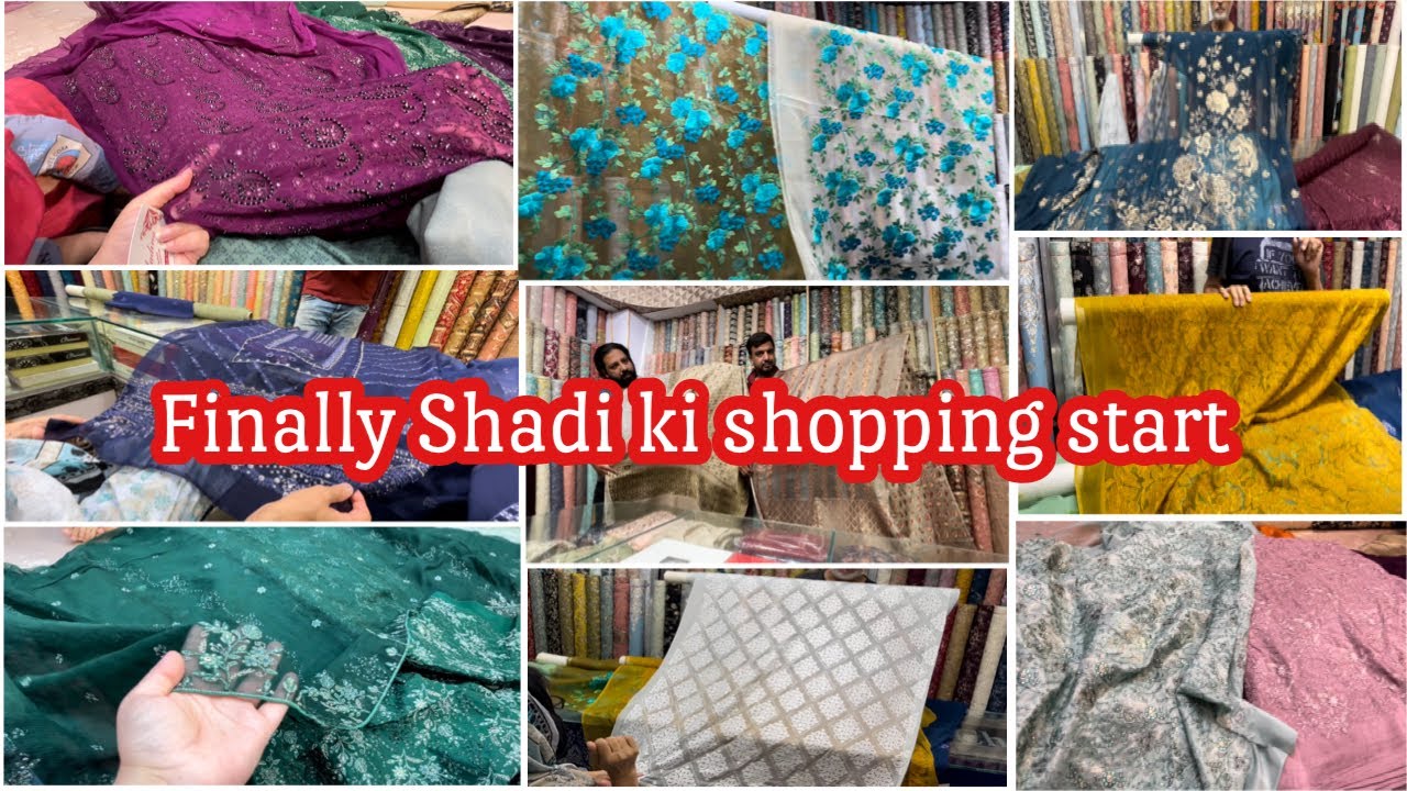 bhai ki shadi ki shopping start|raw silk aur chiffon pr embroidery aur cut work ka behtreen Kaam