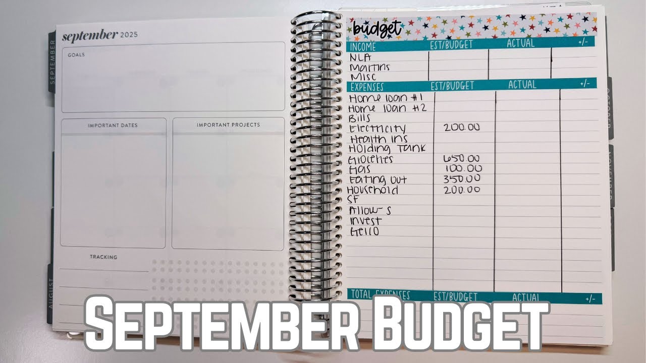 September Budget with Me | PlannerKate Stickers