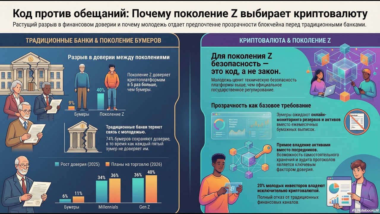 Поколение Z доверяет коду больше, чем банковским обещаниям