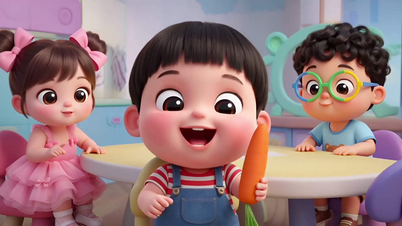 เพลงกินผัก EP 3 ผลไม้หลากสี 🥦🍅 อาหารมีประโยชน์ อร่อยกินง่าย  | 3 หนูน้อยวัยใส