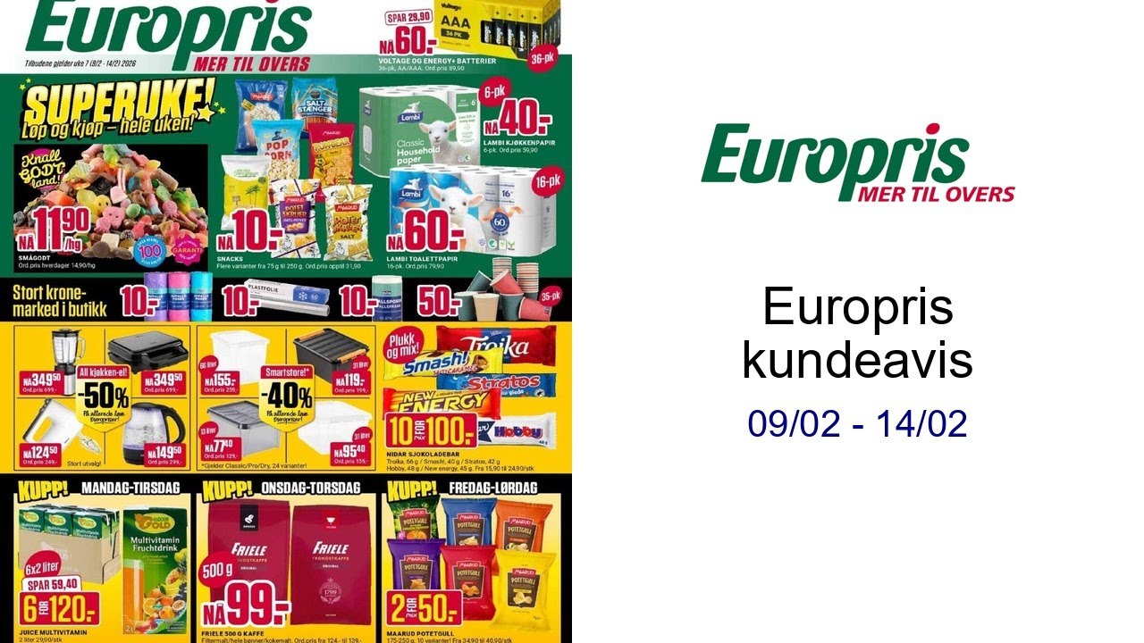 Europris kundeavis 09/02 - 14/02