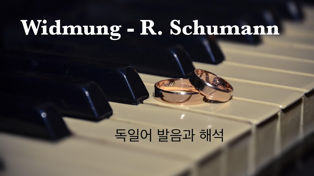 하테너의 독일 가곡 발음 읽기와 해석. R. Schumann의 가곡 Widmung 발음과 해석