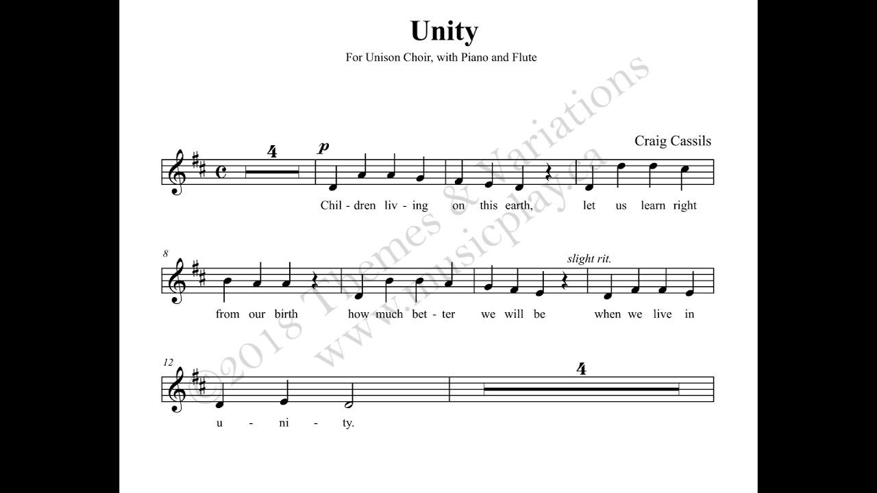 Unity - We Remember Choral Collection