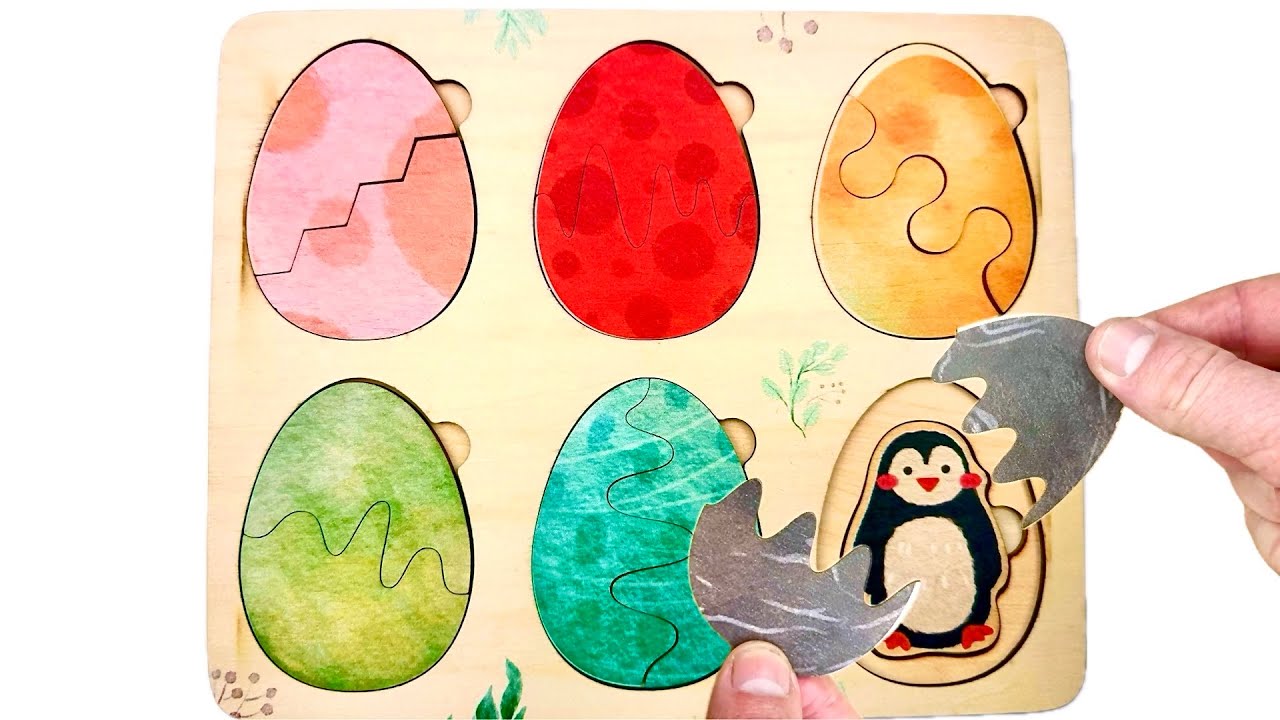 Learn Animals & Colors With Eggs Interactive Puzzle | Best Preschool Toddler Fun Toy Learning Video