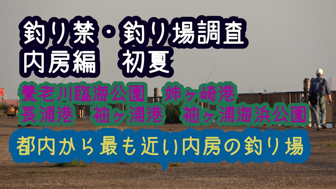 釣り禁・釣り場調査　初夏の内房編　もっとも都内から近い内房エリアの釣り場を紹介します。市原・姉ヶ崎・袖ヶ浦