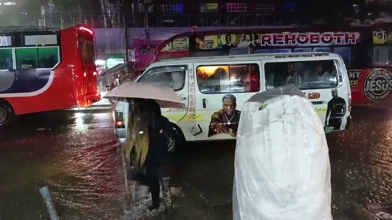 Heavy down pour in Nairobi city kenya 🇰🇪 east Africa