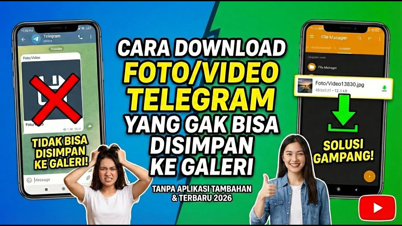 Cara Download Video / Foto Dari Telegram Yang Tidak Bisa Disimpan Ke Galeri