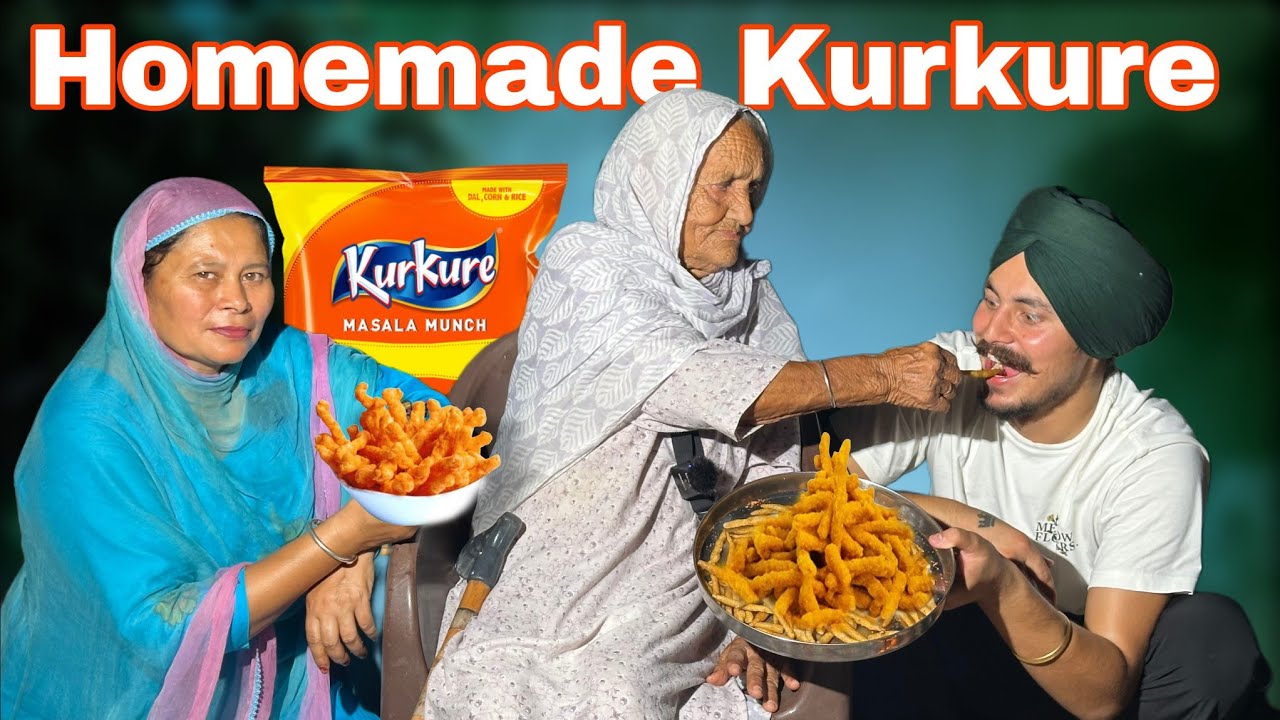 Homemade Kurkure | ਬੇਬੇ ਨੇ ਬਣਾਏ ਹਰਮਨ ਲਈ ਕੁਰਕੁਰੇ | ਬਿਨਾਂ ਮੈਦੇ ਦੇ ਕਰਾਰੇ ਕਰਾਰੇ ਕੁਰਕੁਰੇ | #harmankhosa 