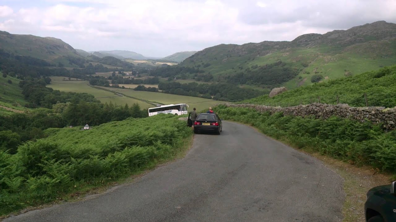 Trying to get a full size coach along Hardknott and Wrynose pass