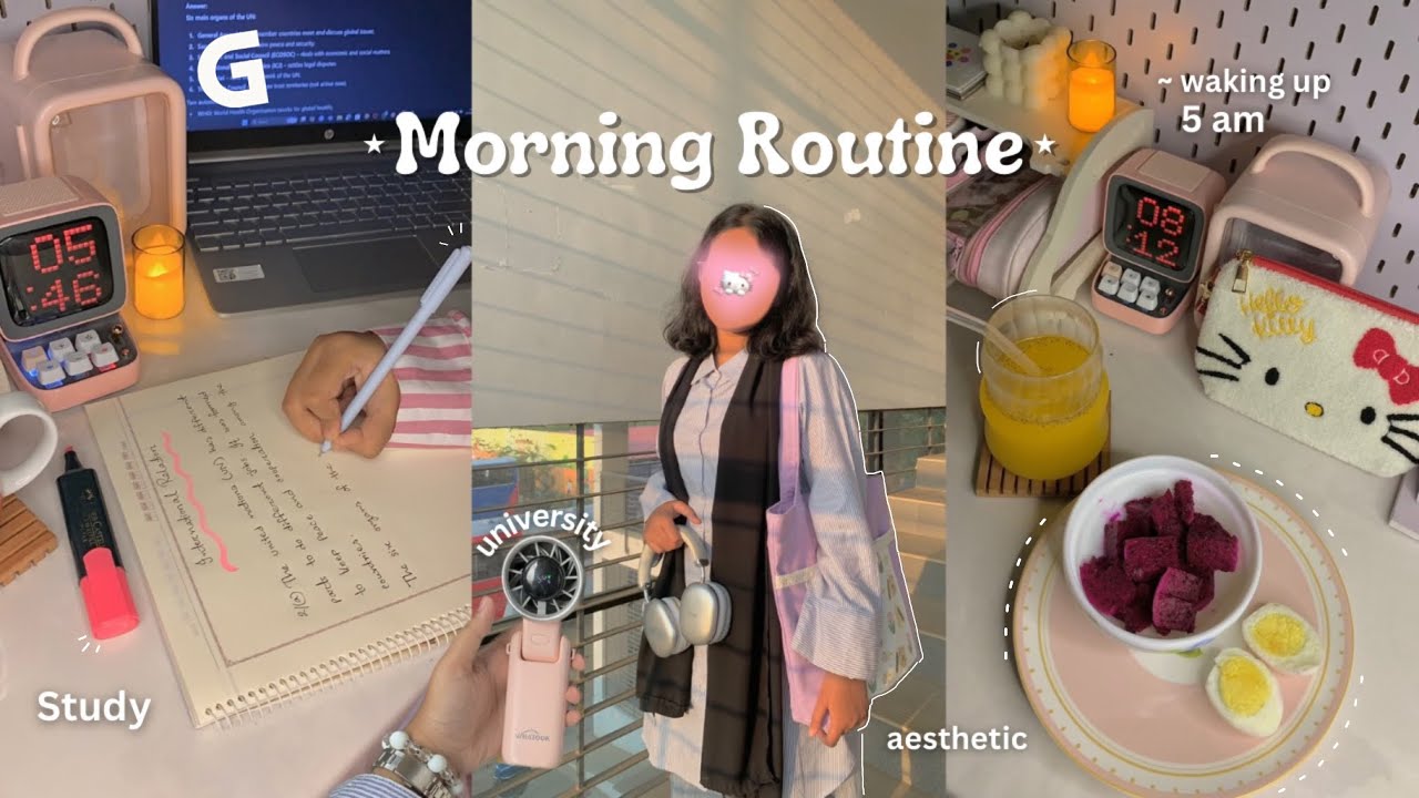 Cozy 5 AM morning routine🎀 Bangladesh🇧🇩Presentation hack👩🏻&zwj;💻💡