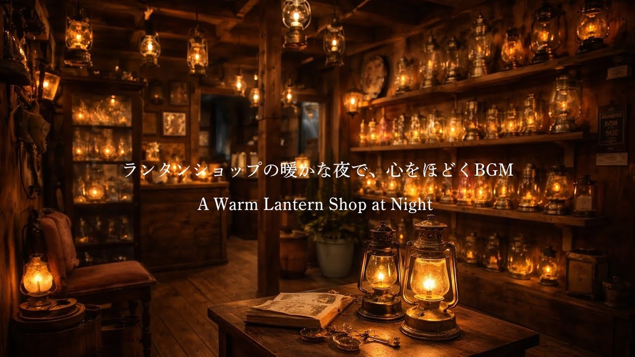 【ランタンショップの暖かな夜で、心をほどくBGM】｜A Warm Lantern Shop at Night | Reassuring Ambient Music